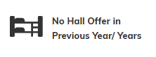 No Hall Offer in Previous Year/ Years